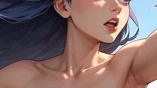 Blue Hair & Office Bliss: Autumn Solo Seduction