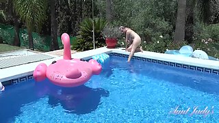 41yo Big Tit Milf Keira Gets Naughty In The Pool