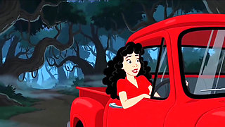 Student Girl Enjoys Sex in an Camp. Cartoon Horror Parody