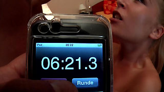 Blonde Babe Sucks Massive Cock in Wild Threesome