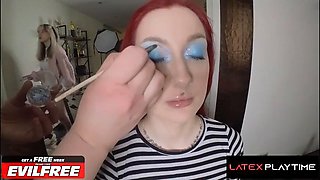 LATEX PLAYTIME - Big Titty Goth Dominatrix SABIEN DEMONIA Ass Fucks Cuties with Strapon: Porn