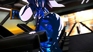 Lewd Furry MILF Expands Ass and Tits at the Gym - Fansly