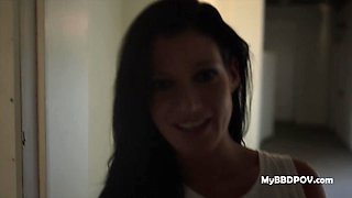 Big Black Cock In Petite French Maid Lana Fever's Tight ASS