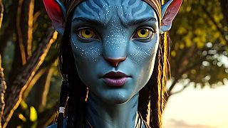 Pandora moonlight guides blue Avatar babes to taste big cock
