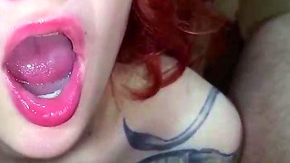 Redhead Latina Roommate Took Off Her Clothes, Sucked