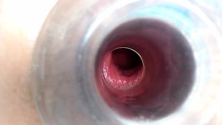 Ass gaping fetish ho toys her clit hard