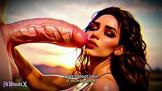 (4k) Ai 3D Animated Porn - Latina Baddie Worships Big White Cock (interracial Asmr) - Ai Visuals X