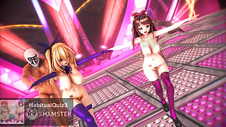 mmd r18  Kizuna AI & Mirai Akari sex dance public ahegao ntr milf cheating 3d hentai