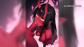 Red Skin Demon Girl Goes All The Way
