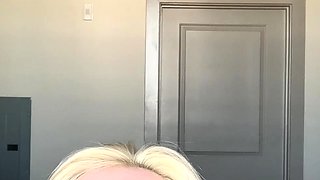 Blonde tight pussy babe solo toy fun in glamour masturbation