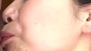 Asian Milf Ganki with hairy pussy fucked by step son