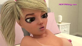 Deep ANAL Love Between Monster Cock FUTA Mom & Petite Daughter ◉ 3D Family Porn