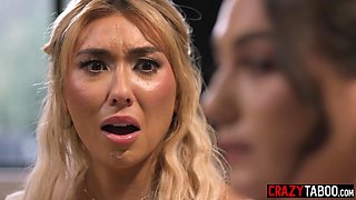 Two hot lesbian brides loves big dick