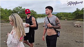 Danner Mendez And Tatiana Alvarez - I Have A Threesome With My Boyfriend And His Friend On The Beach