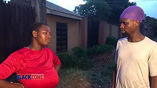 Nigerian Ebony Teen with Big Tits Fucked Hard During Evening Run - Homemade Creampie