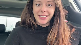 Canadian Hottie Gets off in the Drive Thru!