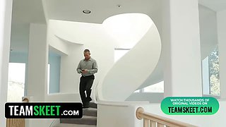 Teamskeet - dirty older stud bribes and nails his nanny