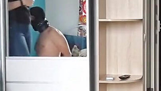 Masked female dominates her pet slave: Part 1