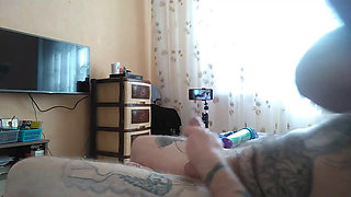 Helped me cum by jerking off my cock.