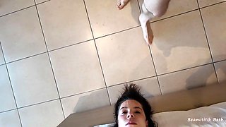 DICK FLASH my STEPSISTER in the POOL while PARENTS were at the BEACH end with a THROATPIE