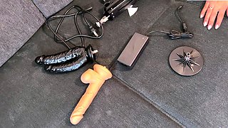 EvaKeks has fun with the Climax Engine sex machine from