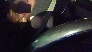 Italian Big Tits MILF Artemisia Love Sexy Car Ride Driving Around Smoking a Cigarette and Flashing Her Big Juicy Boobs