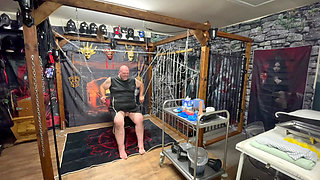 Part 3:- Lanista Bear & Domina Satana's first session with Well hung.