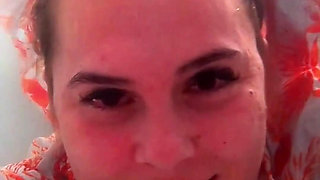 Breath Holding Underwater in Bathtub and Record with Waterproof Camera