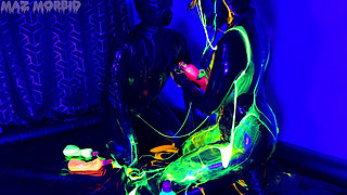 Uv Wet and Messy Gimpy Gas Mask Fun with Patricia