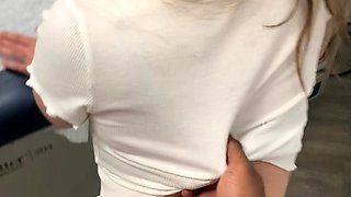 Sexy Slut Gives A Big Cock A Blowjob In The Car