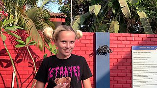 Blonde with natural tits fucks her boyfriend in an amateur vid