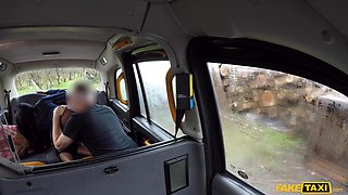 Ebony Intense Desire with John in Taxi Action
