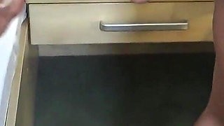 Princesses Cum Eating Footboy. Chastity Sperm Drinking Slave Dominated Under Feet with Reserve Footjob.