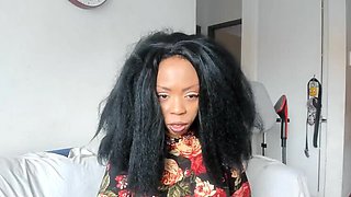 Anal Ebony BBW Pushing Out Dildo From Her Fat Ass - Amateur Gaping & Dirty Talk
