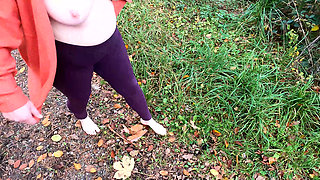 Barefoot and Topless Hiking with Titslapping