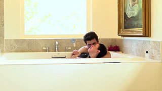 Seduces Man In Black Lingerie And Nylons