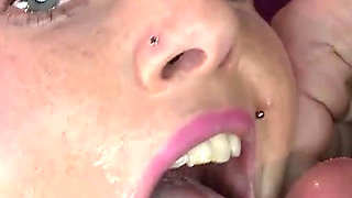 Wild Blonde Gets Hard Fucked in Pussy and Mouth!