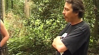 Busty Mature Brunette Teased Deep in Forest