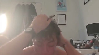Twinky Little Bro Struggles Taking My Monster Cock