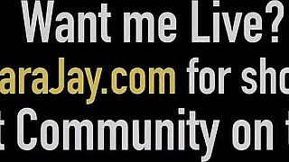 Big tits scene with emotional Sara Jay and Shay Fox from Sara Jay