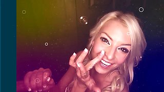 Satine Summers Swallows Endless Glory Hole Cumshots