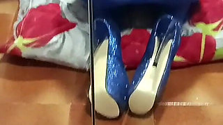 MILF with Blonde Pigtails and Perfect Tits Gives a POV Blowjob with Cumshot in Her Mouth