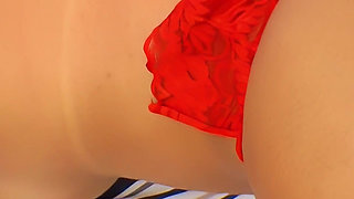 Mysterious Brunette: She Didn't Want to Take off Her Mask and Released Everything