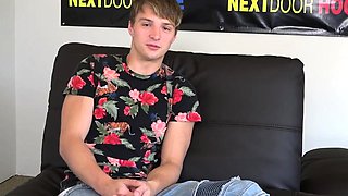 Cute athletic muscular jock solo show