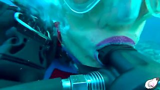 Supergirl Fucked Hard by Horny Octopus - Big Clit MILF Solo Underwater Sex