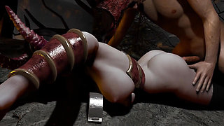 Raven Black Succubus if Hunting for Dick in the Forest