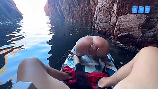 Sex And Blowjob With A Stranger On A Sup In A Sea In Cave. He Came In My Mouth And I