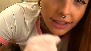 Fluffy Handjob with Huge Cum Load