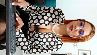 Amateur Jasmin stripping panties and masturbating