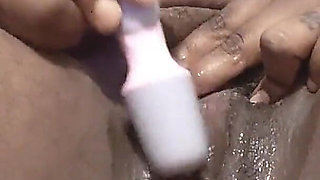 Stimulating My Clit with Vibrator Intense Squirting Orgasms